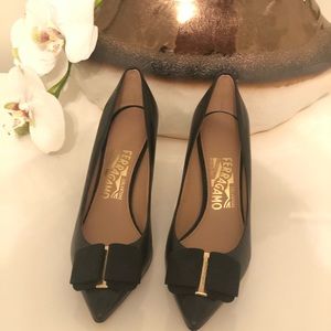 Salvatore Ferragamo Bow Patent Pump
